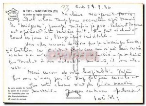 Postcard Moderne Saint Emilion Monolithic Church steeple