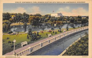 View Of Confederate Park Showing Scottish Rite Temple Jacksonville FL