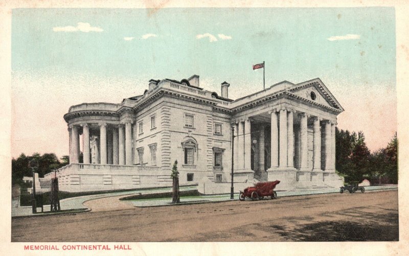 Vintage Postcard 1920's Memorial Continental Hall Historic Bldg. Washington DC