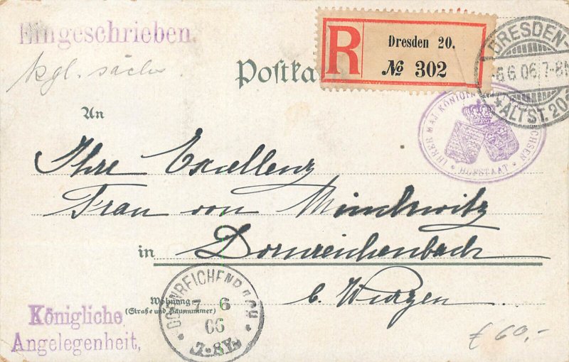 Germany Dresden-Strehlen Royal affair villa registered Dresden 1906