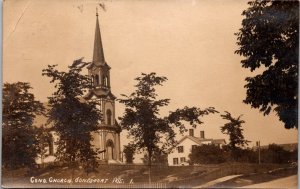 RPPC Congregational Church, Jonesport ME Real Photo Vintage Postcard T39