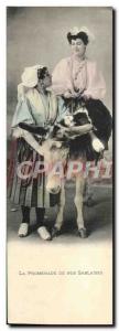 Old Postcard The Large Format Our Promenade Sablaises Folklore Donkey Mule * ...