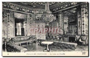 Postcard Old Palace of Compiegne the family drawing room