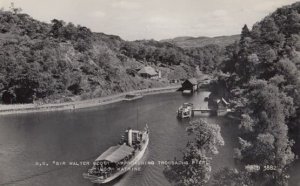 Sir Walter Scott Ship Trossachs Pier Loch Katrine Scottish Real Photo Postcard