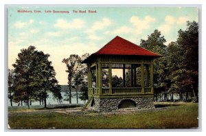 Band Stand Lake Quassapaug Middlebury Connecticut CT UNP DB Postcard V12