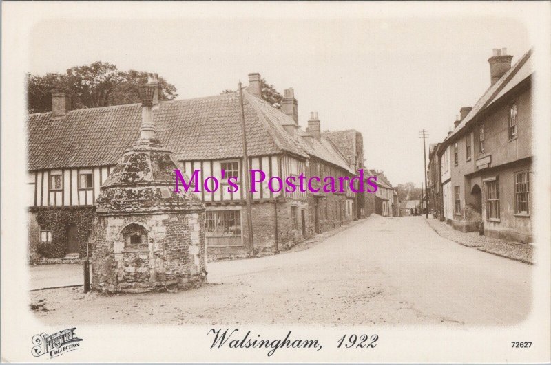 Norfolk Postcard - Walsingham Street Scene, 1922 (Repro) - RR20666