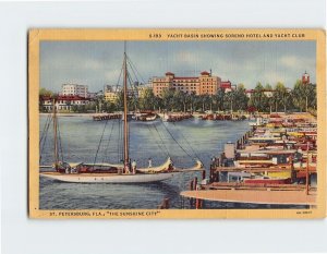Postcard Yacht Basin Showing Soreno Hotel And Yacht Club, St. Petersburg, FL