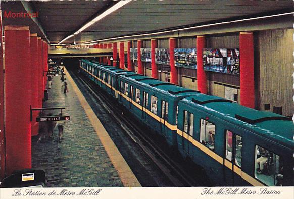 Canada McGill Metro Station Montreal