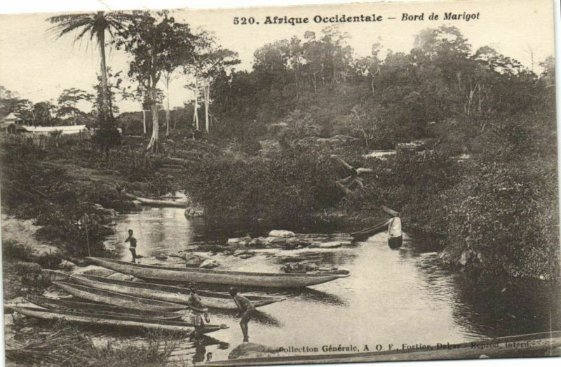 CPA AK Sénégal Afrique Fortier 520. Bord de Marigot (67592)