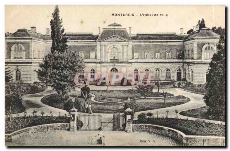 Old Postcard Montargis The Hotel de Ville