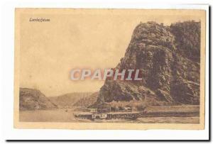 Germany Loreleyfelsen Old Postcard (boat ship)