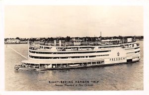 President River Steamship Real Photo Ferry Boat Ship 