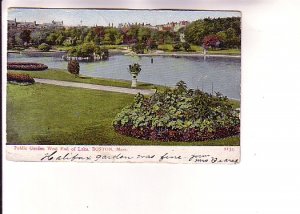 Public Gardens West End Lake, Boston, Massachusetts, Used 1906 Hyde Park Cancel