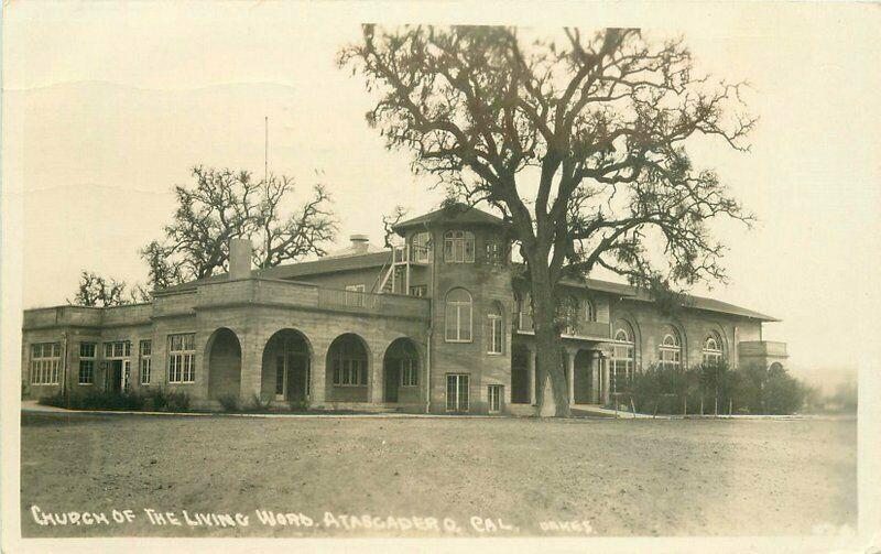 Atascader Ohio Church Living Word 1935 RPPC Photo Postcard Brakes 4509