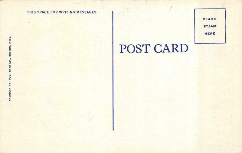 BERLIN, NH New Hampshire   HIGH SCHOOL  Coos County  c1940's Linen Postcard