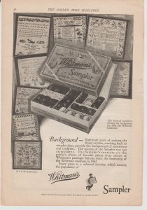 1928 Print Ad Whitman's Sampler Candies, Framed Samplers Background