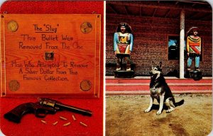 2~Postcards Haugen, MT Montana LINCOLN'S SILVER S BAR~PLAQUE~GUN~DOG KING~INDIAN