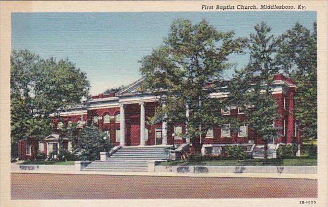 Kentucky Middlesboro First Baptist Church Curteich