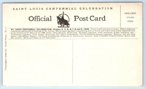 ST. LOUIS, MO Missouri ~ 1909 ~ BALLOON ~ Centennial Celebration  Postcard