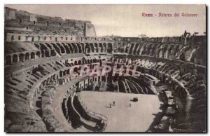 Italy Italia Roma Old Postcard Interno del Colosseo