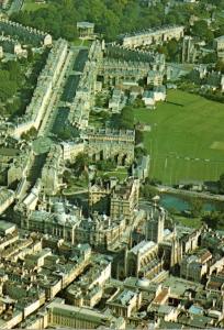 England Bath Aerial View Showing The Abbey