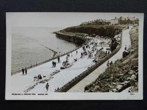 North Tyneside WHITLEY BAY Promenade & Paddling Pool & Stream c1962 RP Postcard