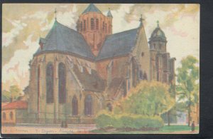 France Postcard - Artist View of Dijon Church - Abside De L'E?????   T9927