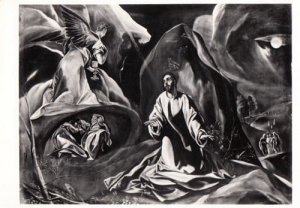 El Greco The Agony In The Garden Real Photo National Gallery Painting Postcard