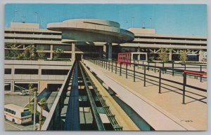 Transportation~Tampa Florida~International Airport~Monorail Track~1950s Postcard