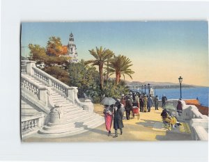 Postcard Le Casino les Terrasses et le Cap Martin Monte Carlo Monaco Monaco