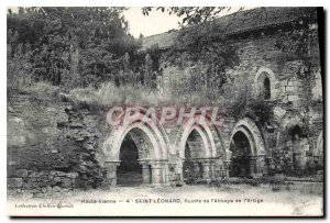 Old Postcard Haute Vienne St Leonard ruins of the Abbey of Artige