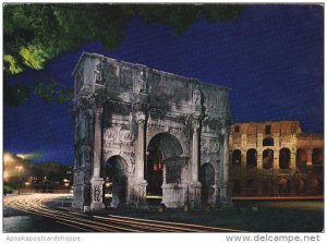 Italy Roma Rome Arco di Costantino Notturno 1970