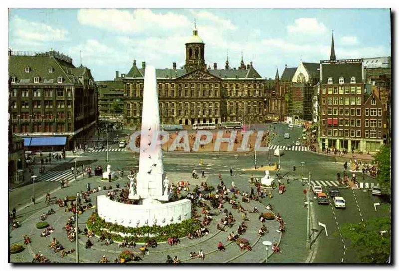 Postcard Modern Amsterdam Holland National Monument the heart of the capital ...