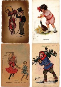 CHILDREN COMIC GREETINGS Mostly ARTIST SIGNED 2000 Vintage Postcards (L6149)