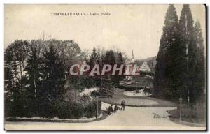 Chatellerault Old Postcard Public Garden