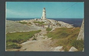 1972 Post Card Nova Scotia Canada Lighthouse At Peggys Cove