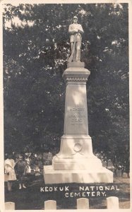 Keokuk Iowa National Cemetery Monument to Unknown Dead Real Photo PC AA74669