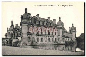 Old Postcard Chateau De Chantilly North Facade