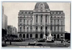 c1940's Palacio De Correos Buenos Aires Argentina Vintage Unposted Postcard