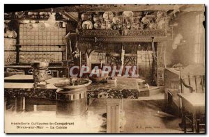 Old Postcard Dives sur Mer Hostellerie William the Conqueror Kitchen