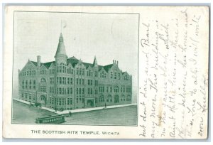 1908 Scottish Rite Temple Exterior Building Wichita Kansas KS Vintage Postcard