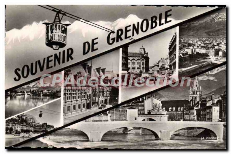 Old Postcard Souvenir From Grenoble