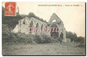 Old Postcard Beaumont le Roger Eure Ruins of the Abbey