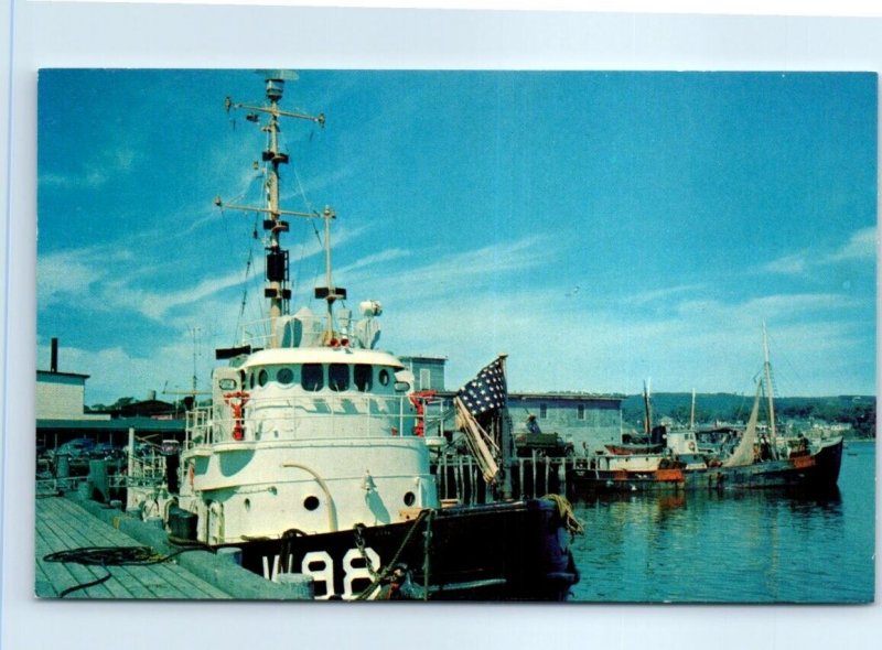 Postcard - The Coast Guard Boat - Rockland, Maine