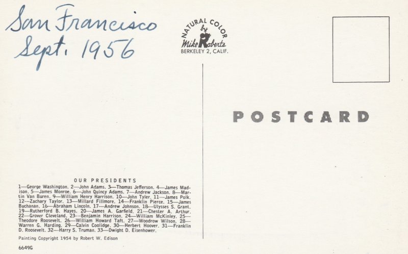 10920 Our Presidents, Featuring Ike, 1956