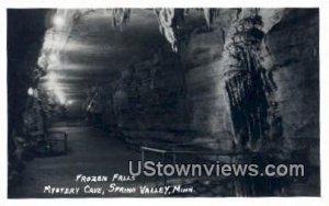 Real Photo - Frozen Falls, Mystery Cave - Spring Valley, Minnesota MN  