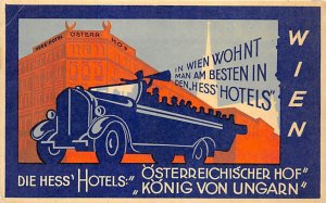 Die Hess Hotels Wien Wohnt Advertising Unused crease left top corner, light s...