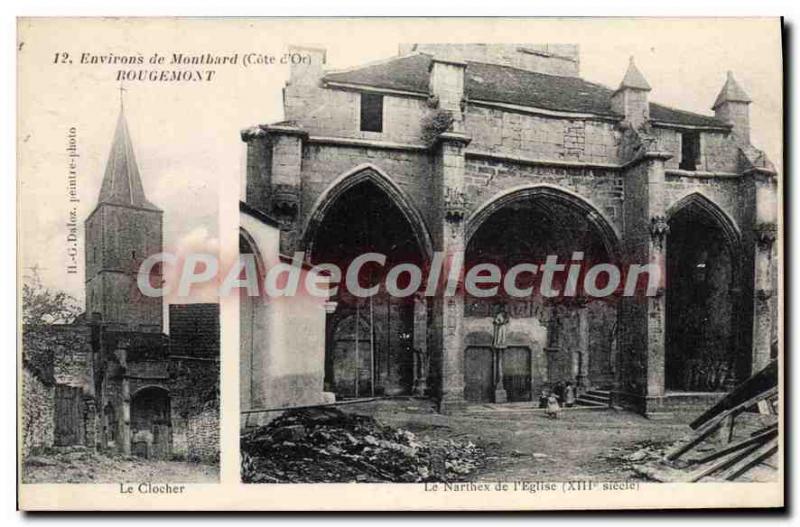 Postcard Old Rougemont Montbard