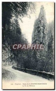 Old Postcard Dauphine Route Grande Chartreuse Peak of poppy