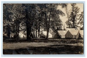 1909 Church Camp Linton Indiana IN RPPC Photo Posted Antique Postcard 
